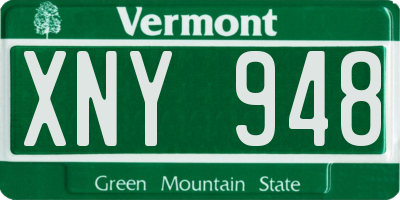 VT license plate XNY948