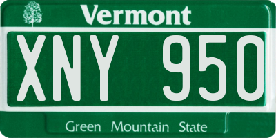 VT license plate XNY950
