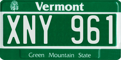 VT license plate XNY961