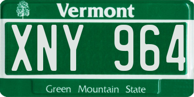 VT license plate XNY964