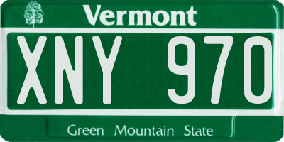 VT license plate XNY970