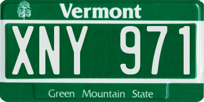 VT license plate XNY971