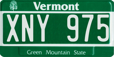 VT license plate XNY975