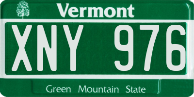 VT license plate XNY976