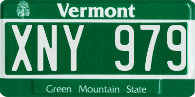 VT license plate XNY979