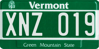 VT license plate XNZ019