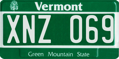 VT license plate XNZ069