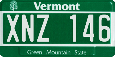 VT license plate XNZ146