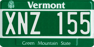VT license plate XNZ155
