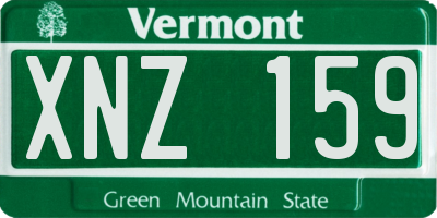 VT license plate XNZ159