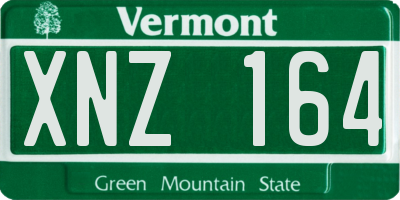 VT license plate XNZ164