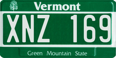 VT license plate XNZ169