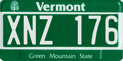 VT license plate XNZ176