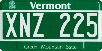 VT license plate XNZ225
