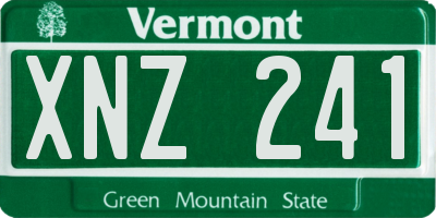 VT license plate XNZ241