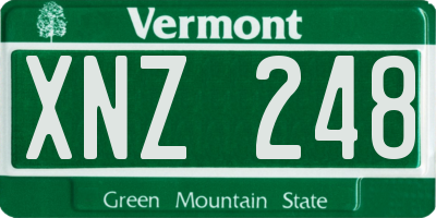 VT license plate XNZ248