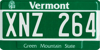 VT license plate XNZ264