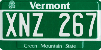 VT license plate XNZ267