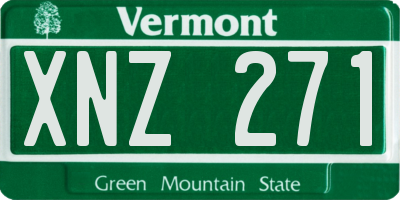VT license plate XNZ271