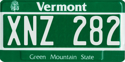 VT license plate XNZ282
