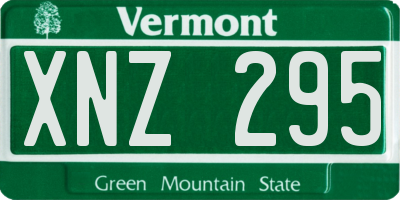 VT license plate XNZ295