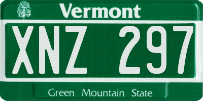 VT license plate XNZ297