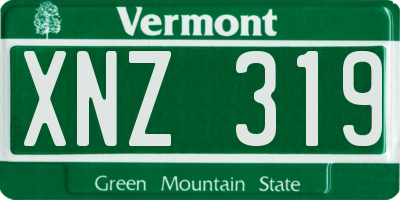 VT license plate XNZ319
