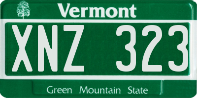 VT license plate XNZ323