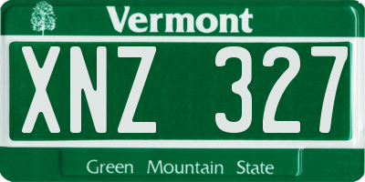 VT license plate XNZ327
