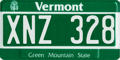 VT license plate XNZ328