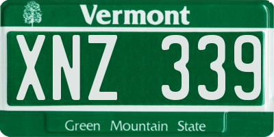 VT license plate XNZ339