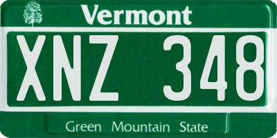 VT license plate XNZ348