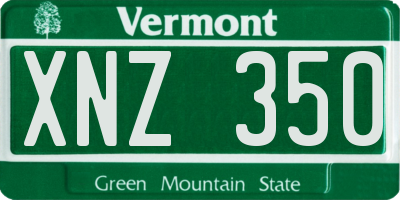 VT license plate XNZ350