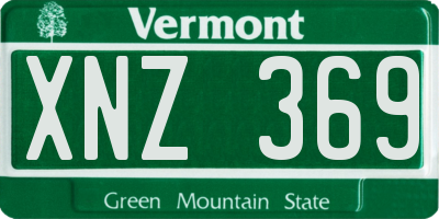 VT license plate XNZ369