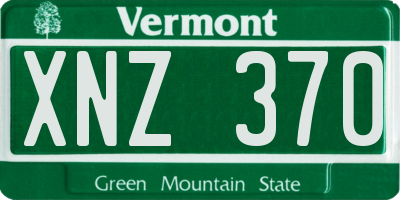 VT license plate XNZ370