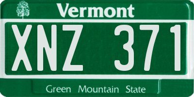 VT license plate XNZ371