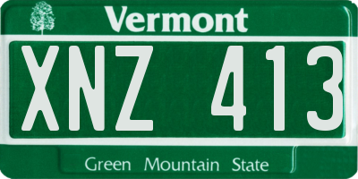 VT license plate XNZ413
