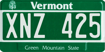 VT license plate XNZ425