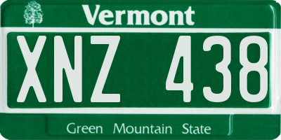 VT license plate XNZ438