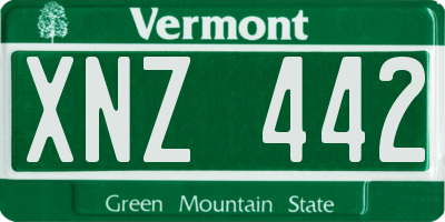 VT license plate XNZ442