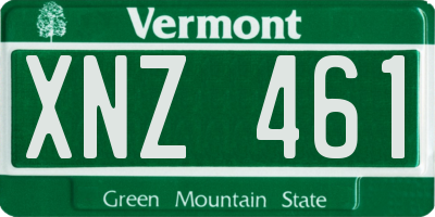 VT license plate XNZ461