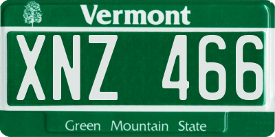 VT license plate XNZ466