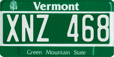 VT license plate XNZ468