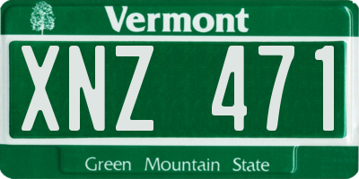 VT license plate XNZ471