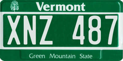 VT license plate XNZ487