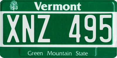 VT license plate XNZ495