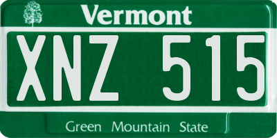 VT license plate XNZ515