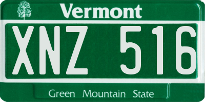VT license plate XNZ516