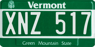VT license plate XNZ517