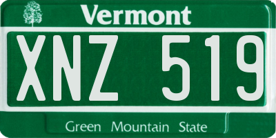 VT license plate XNZ519